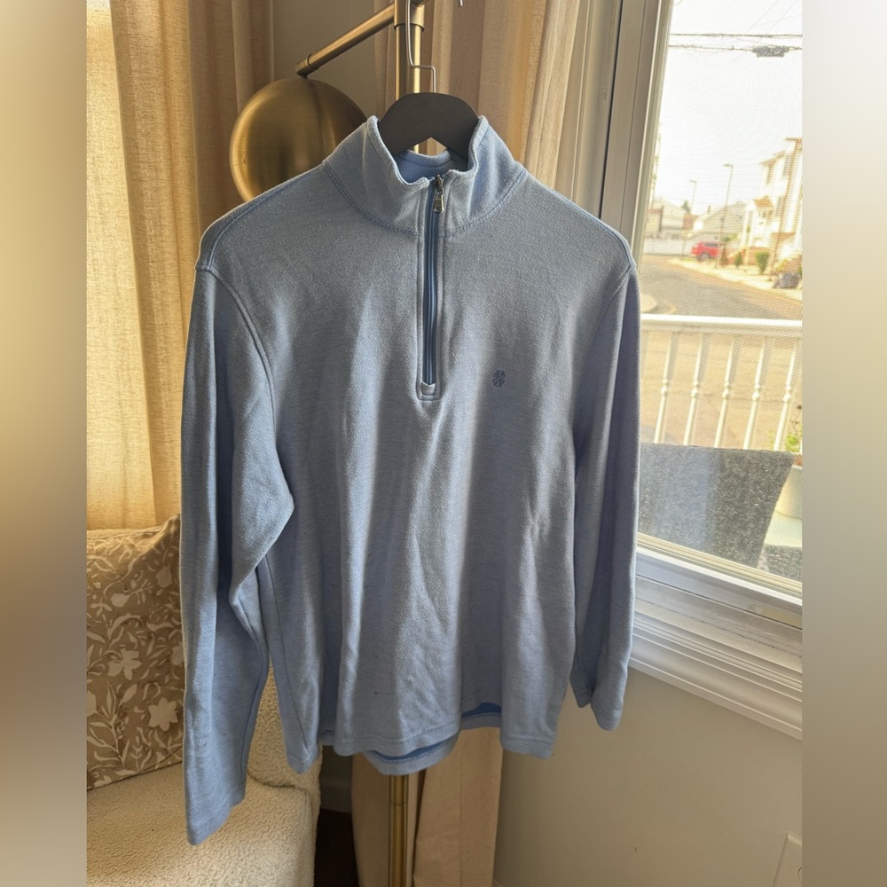 IZOD Saltwater Women Light Blue Half-Zip Sweater | Small